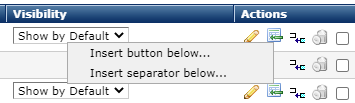 Insert Button or Separator