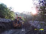 Heavy equipment working on Montezuma Canyon Road
