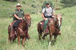 Ranger and Border Patrol Agent on Horseback