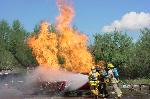 Car fire training.