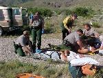 Rangers treating accident victims
