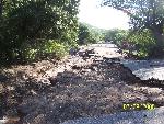 Road damage on Montezuma Canyon Rd.