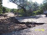 Road damage to Montezuma Canyon Rd. by VC