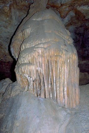 Limestone column formation in Coronado Cave