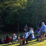 Visitors watching the Night Before Kings Mountain presentation