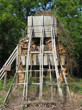 Richard Scruggs Chimney ruins before restoration