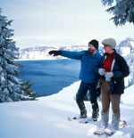Snowshoeing at Crater Lake