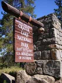 Sign at Park's eastern entrance