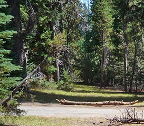 campsite at Mazama Campground