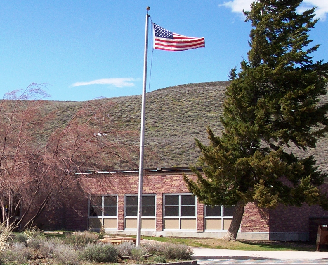 visitor center and flag
