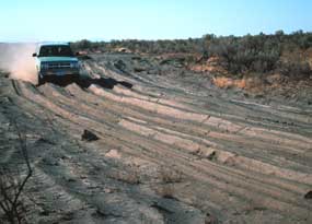 Vehicle on BLM Monument road