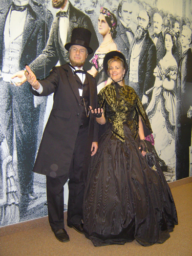 Historical reenactors portray Abraham and Mary Todd Lincoln