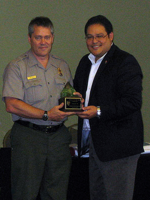 Chief Ranger Dirk Wiley and Southeast Regional Director David Vela