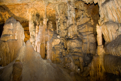 Dripstone formations in Gap Cave