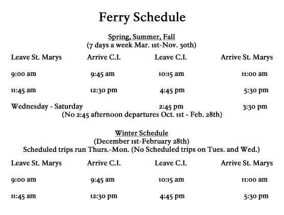 Ferry Schedule
