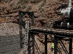 2. Abutment for bridge is attached to trestle.