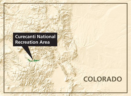 Location of Curecanti NRA in Colorado.