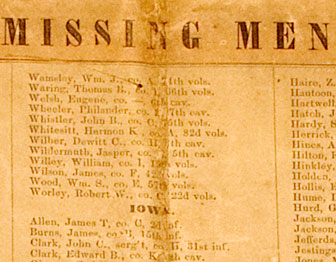 Roll of Missing Men â€“ No. 3 To Returned Soldiers and others, Clara Barton