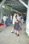 Contra dancers at the bridge