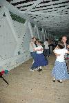 Contra dancers at the bridge