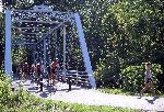 Summer cyclists along the trail