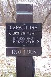 Towpath Trail sign in winter