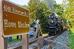 22 Spectators Watch the Steam Engine