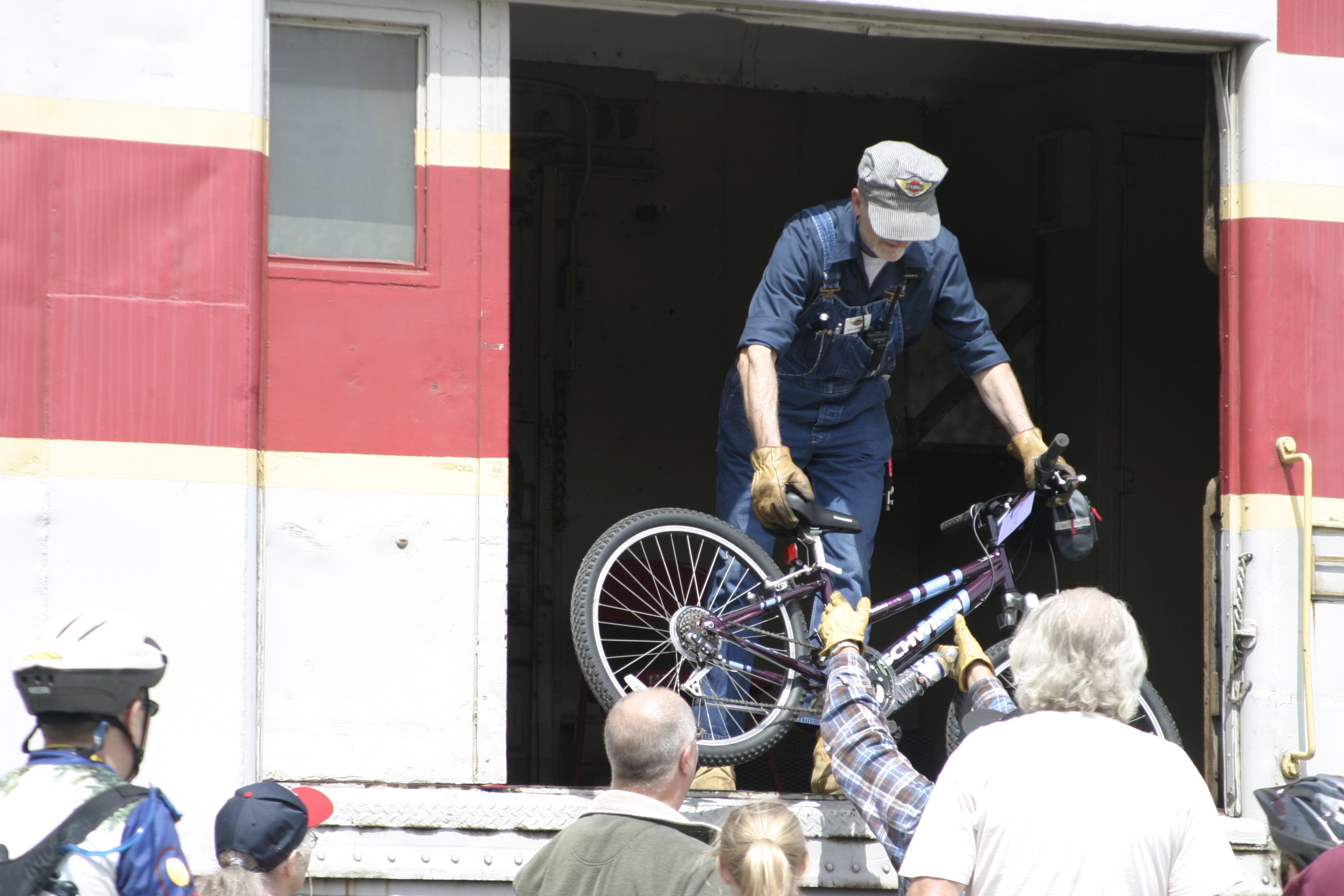 Unloading bikes from CVSR