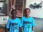 YMCA kids in Wright Cycle Shop