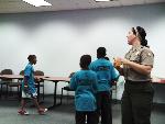 Ranger with YMCA kids