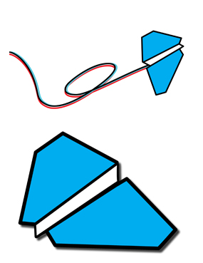 Paper airplane line art only 02 08 2012 285 wide