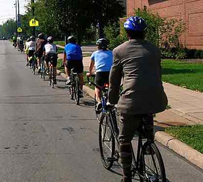 Participants on a Bike-with-a-Ranger tour.