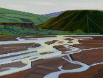 East Fork of the Toklat River, David Mollett, 2003. Materials: Oil on board. 