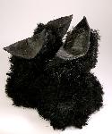 Baby Raven Trio, Rachelle Dowdy, 2005. Materials: Wire, muslin, sisal, caulk, India ink.
