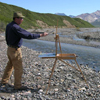 An artist in Denali