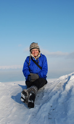 Carolyn at Lake Baikal, Russia