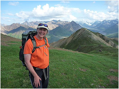 Karin Franzen on Cathedral Mountain