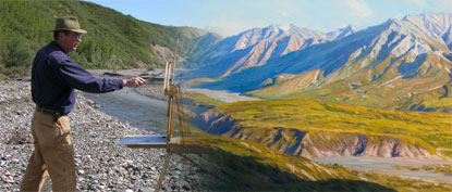 Rod-Weagant paints along the East Fork River