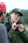 A ranger leads a Discovery Hike