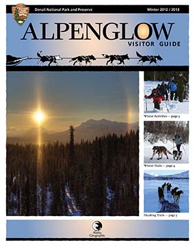 cover of the winter Alpenglow, featuring a sundog