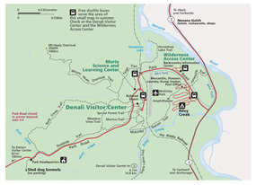small image of Denali entrance area trail map