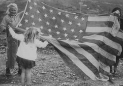 Fanni Quigley and American Flag Fanni Quigley and American Flag