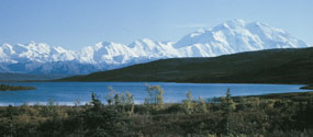 Wonder Lake with Denali in the background Wonder Lake with Denali in the background