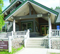 Image of the NPS Talkeetna Ranger Station located on B Street in downtown Talkeetna, Alaska
