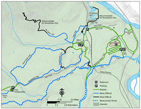 Downloadable PDF File of the winter trails in Denali National Park and Preserve