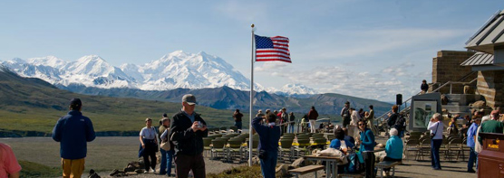 Mt. McKinley looms large at Eielson, when skies are clear