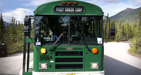 A courtesy bus