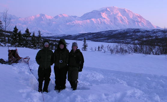 Park mushers at Wonder Lake while on patrol