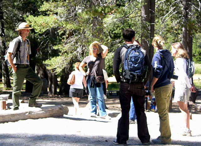 Ranger begins hike to Devils Postpile
