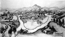 Cocept drawing for Albert Johnson's Death Valley Ranch